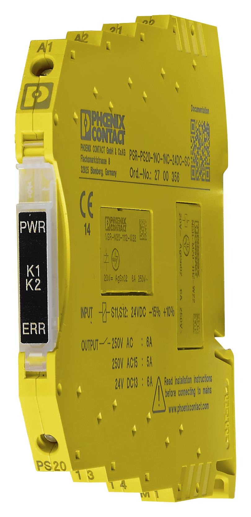 2700356 Phoenix Contact - PSR-PS20-1NO-1NC-24DC-SC