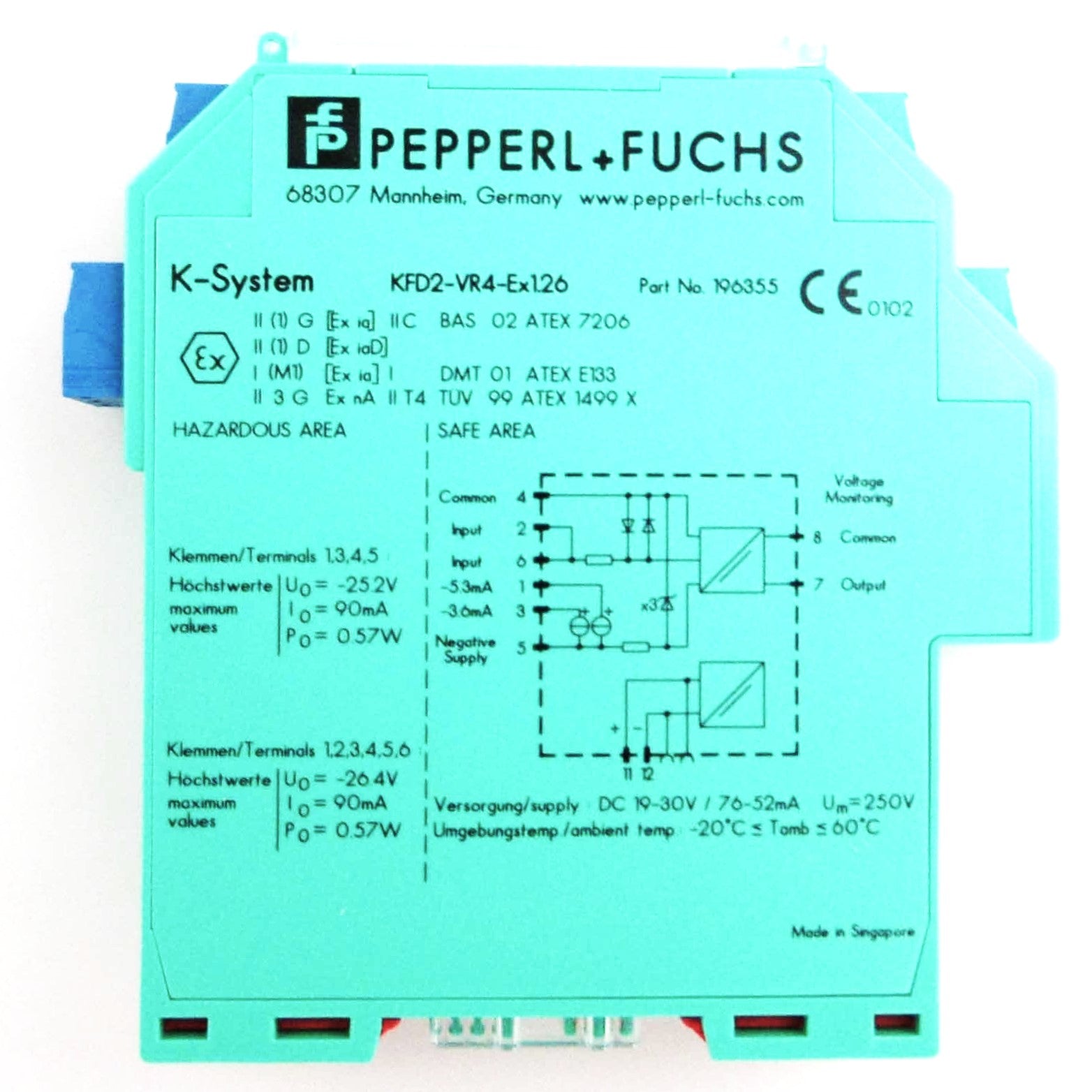 196355 Pepperl Fuchs - KFD2-VR4-Ex1.26