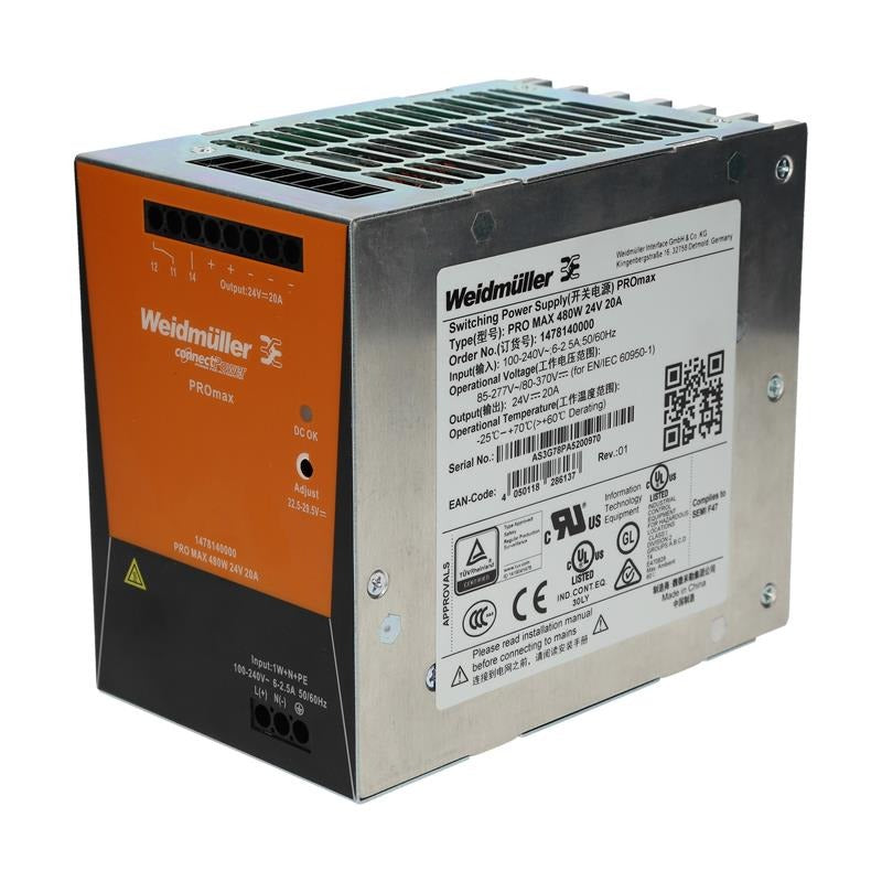 1478140000 Weidmuller - PRO MAX 480W 24V 20A
