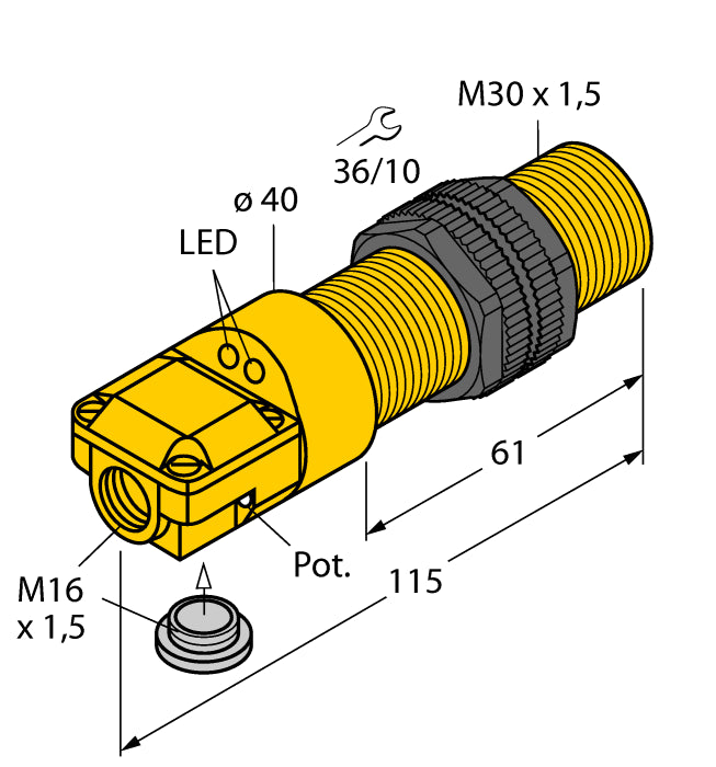 25050 Turck - BC10-P30SR-VP4X2